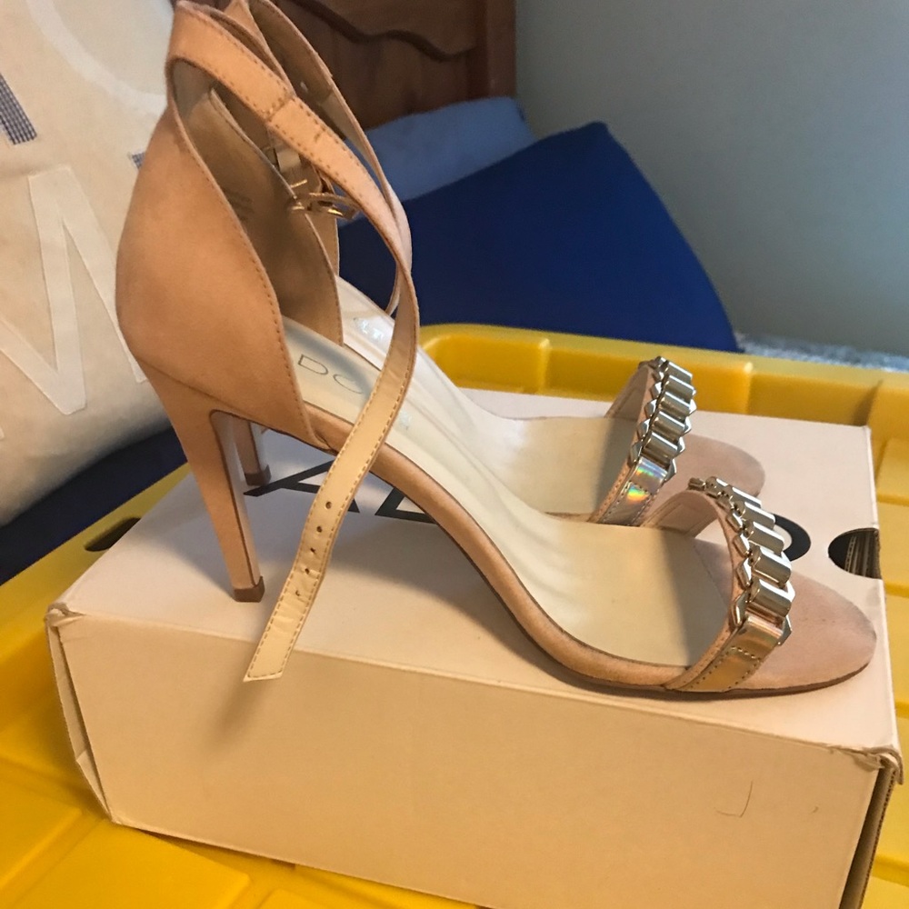 Aldo High Heel Sandals open Toe Pink Size 9